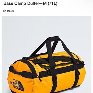 The North Face Yellow and Black Expedition Duffel Bag